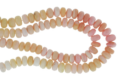 Ombre Pink Opal 10mm Faceted Rondelles