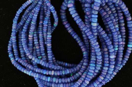 Purple Ethiopian Opal 3mm Smooth Rondelles