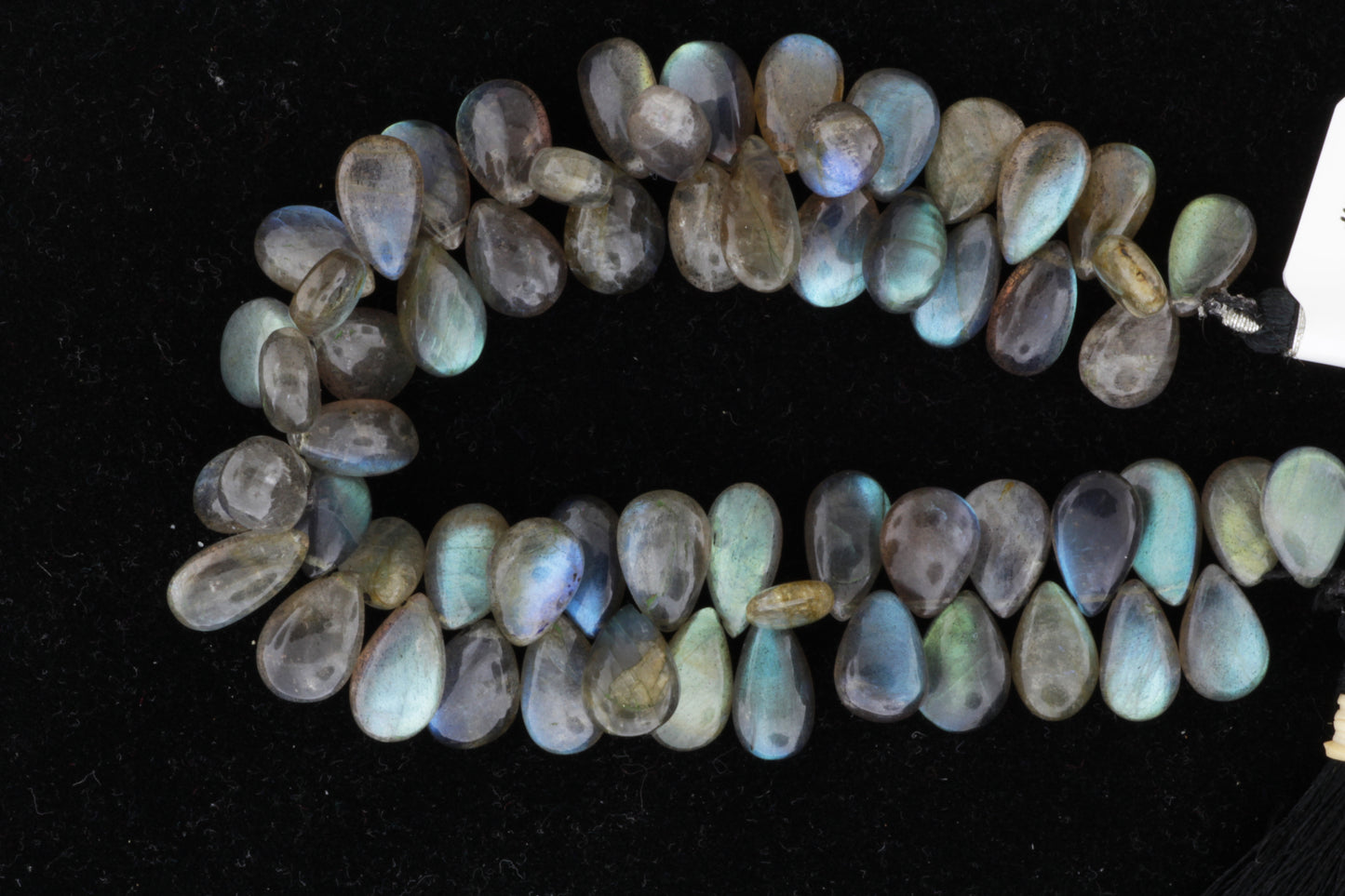 Blue Labradorite 11x7mm Smooth Pear Shaped Briolettes