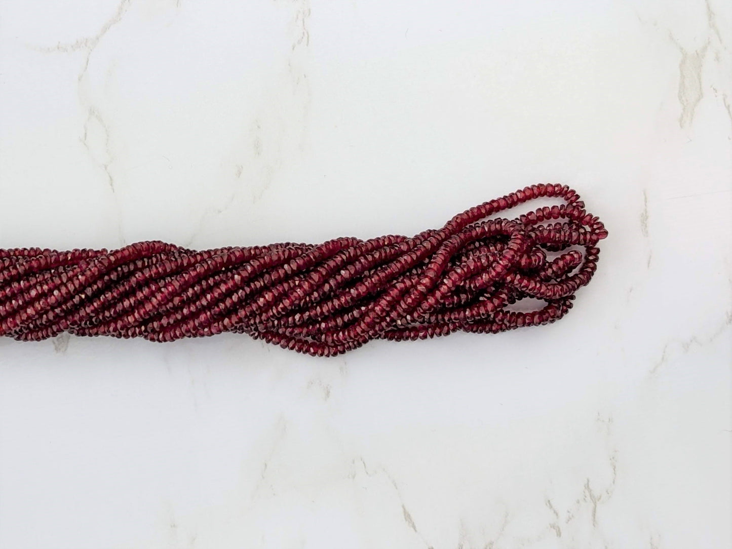 Red Ruby 2.5mm Faceted Rondelles