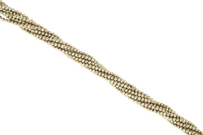 Matte Silver Pyrite 2mm Faceted Rounds
