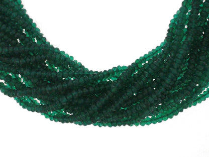 Green Onyx 3mm Faceted Rondelles