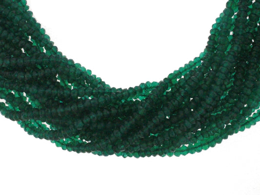 Green Onyx 3mm Faceted Rondelles