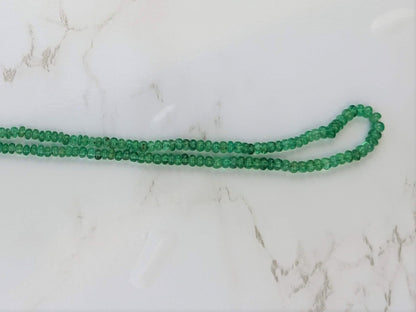 Green Emerald 2.5mm Smooth Rondelles