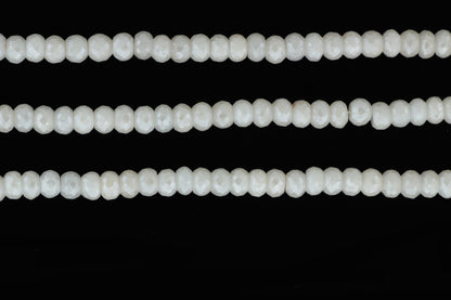 White Silverite 6mm Faceted Rondelles
