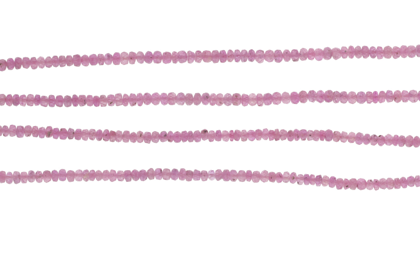 Pink Sapphire 4mm Faceted Rondelles