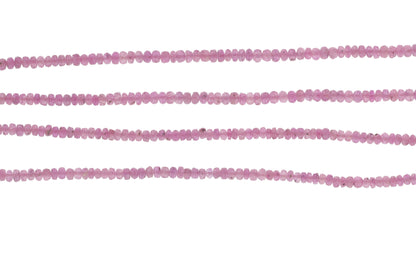 Pink Sapphire 4mm Faceted Rondelles