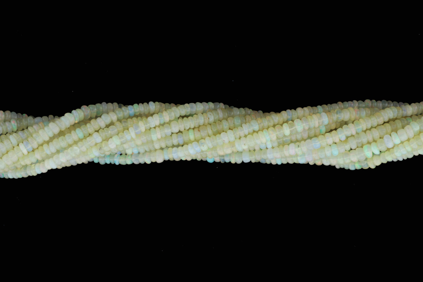 Ethiopian Opal 4mm Smooth Rondelles