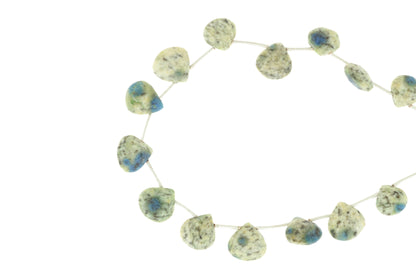 K2 Jasper 10mm Faceted Heart Shaped Briolettes