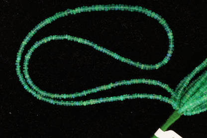 Green Ethiopian Opal 2.5mm Smooth Rondelles