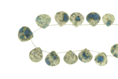 K2 Jasper 15mm Faceted Heart Shaped Briolettes
