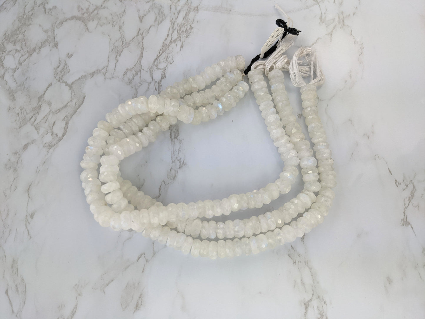 Rainbow Moonstone 10mm Faceted Rondelles