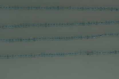 Blue Aquamarine 5mm Faceted Rondelles