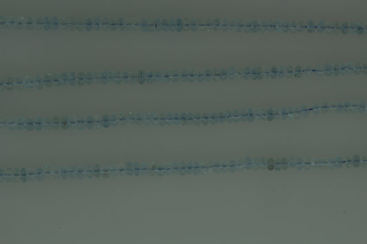 Blue Aquamarine 5mm Faceted Rondelles