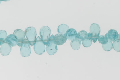 Sea Blue Apatite 5x3mm Faceted Teardrop Briolettes