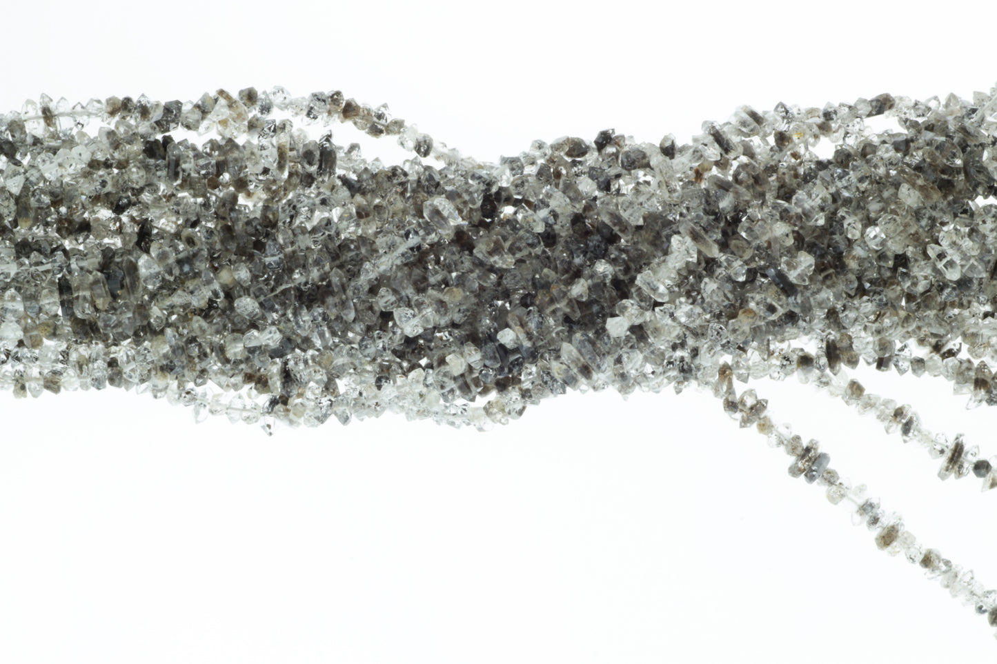 Dark Herkimer Diamond Quartz 3mm Freeform Chips