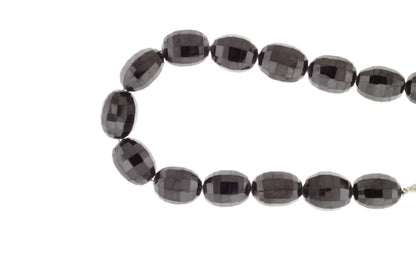 Black Spinel 14x10mm Faceted Drums