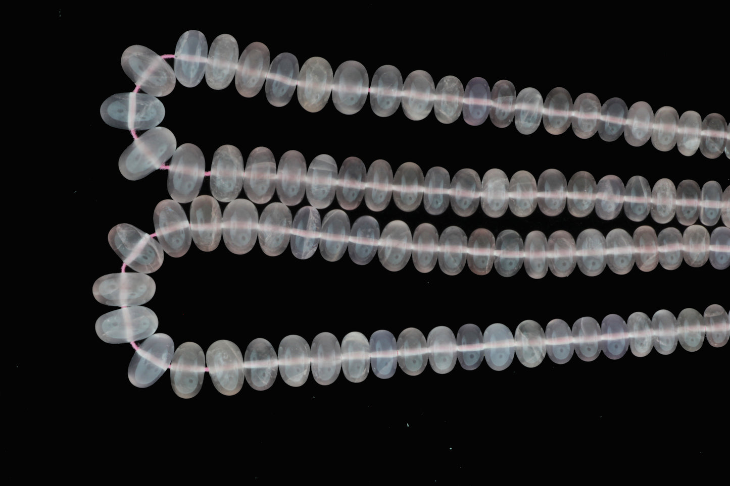 Pink Rose Quartz 6mm Smooth Rondelles