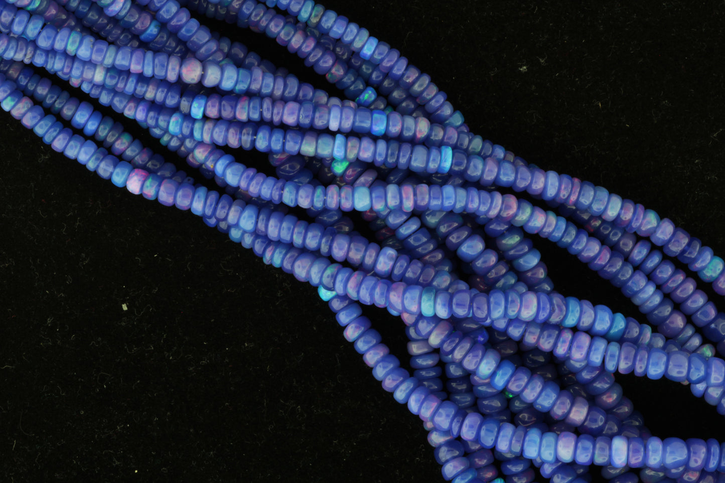 Purple Ethiopian Opal 3mm Smooth Rondelles