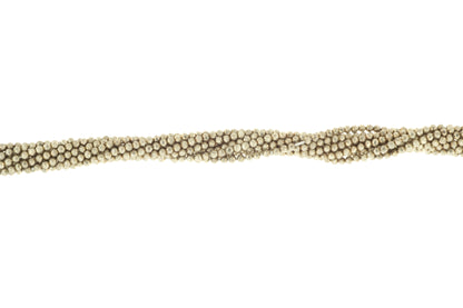 Matte Silver Pyrite 2mm Faceted Rounds