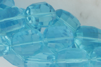 Swiss Blue Hydro Quartz 16x12mm Faceted Nuggets