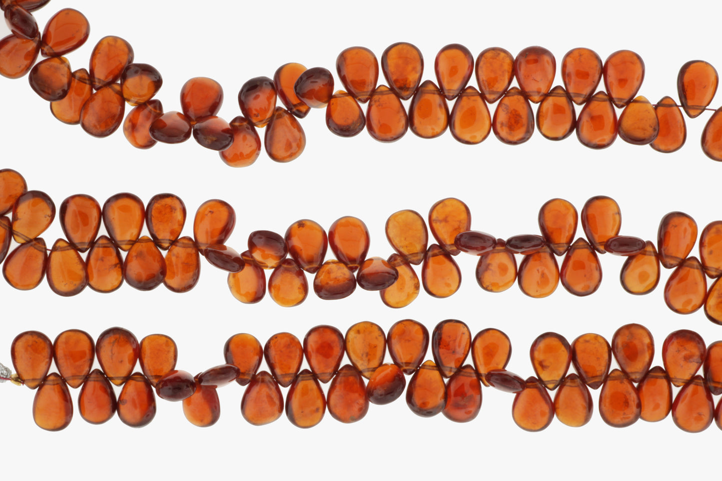 Red Garnet 10x7mm Smooth Pear Shaped Briolettes