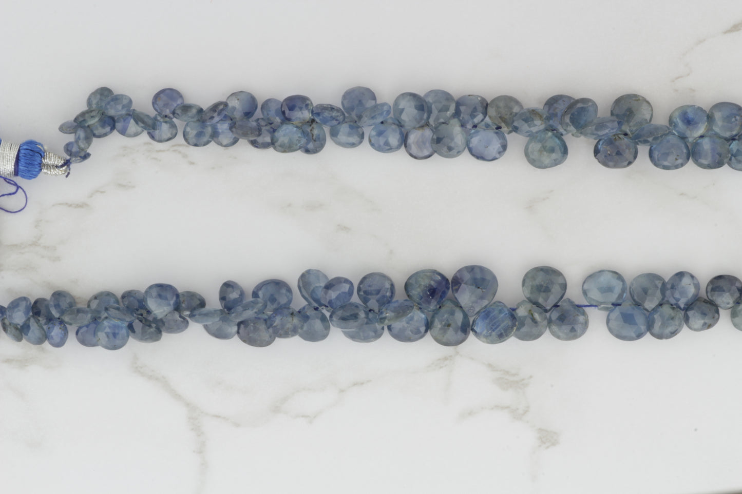 Blue Kyanite 5mm Faceted Heart Shaped Briolettes