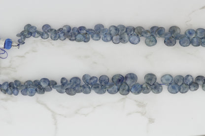 Blue Kyanite 5mm Faceted Heart Shaped Briolettes