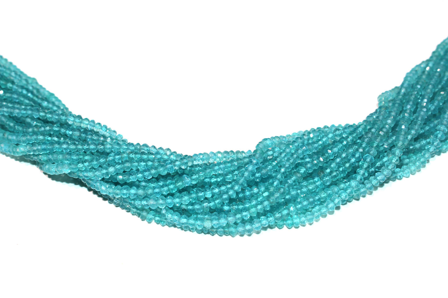 Apatite 3mm Faceted Rondelles