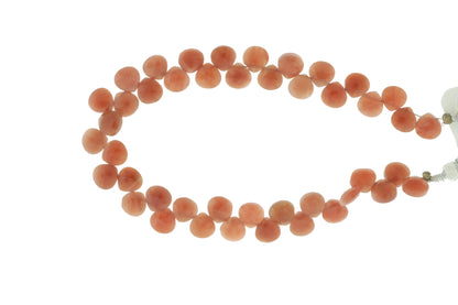 Peach Moonstone 5mm Faceted Heart Shaped Briolettes