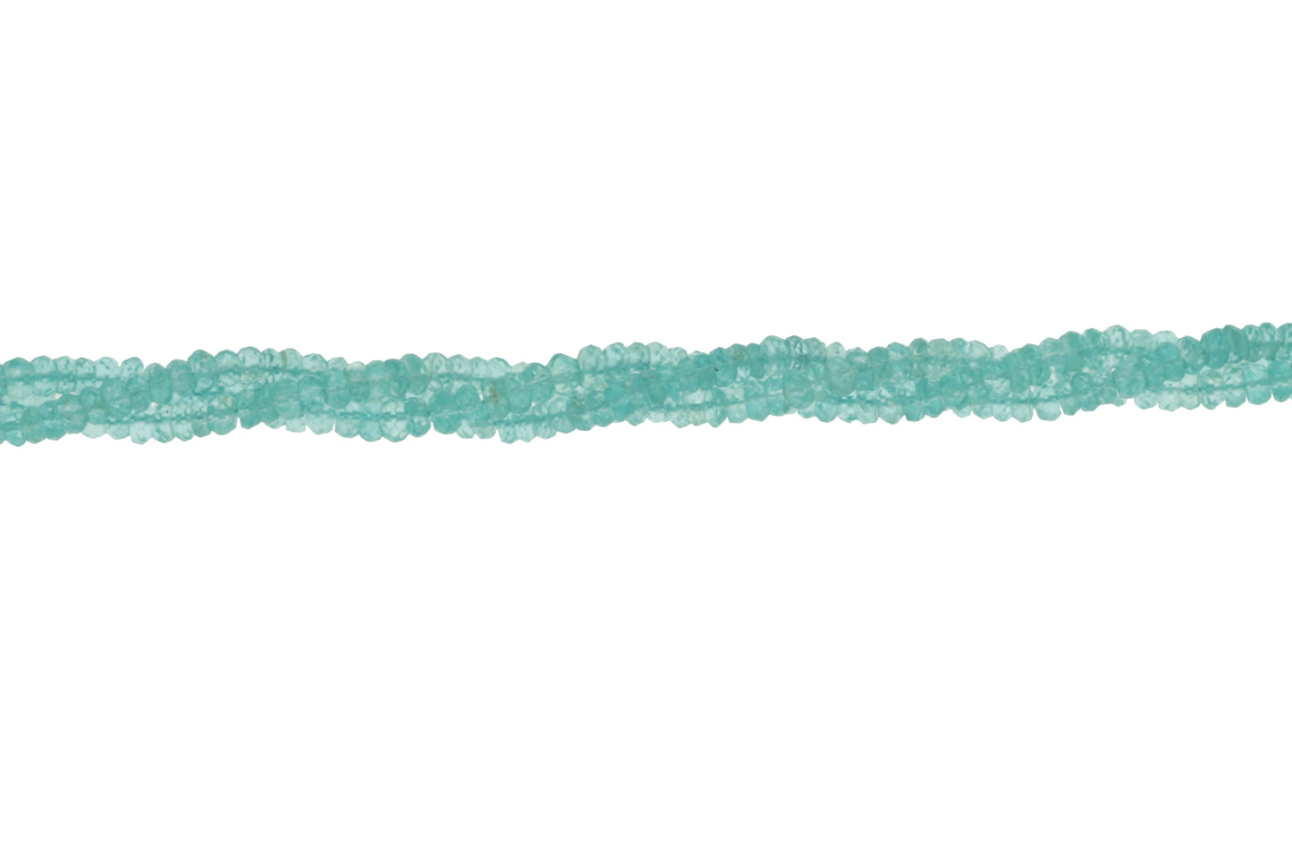 Sea Blue Apatite 4mm Faceted Rondelles