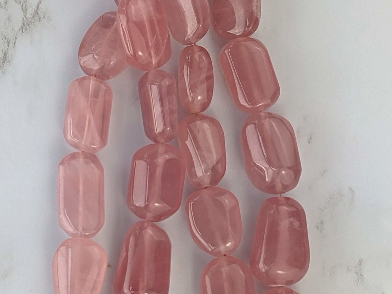 Deep Pink Rose Quartz 11x9mm Smooth Nuggets