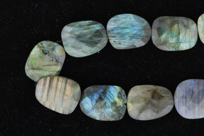 Blue Labradorite 30x20mm Faceted Slices