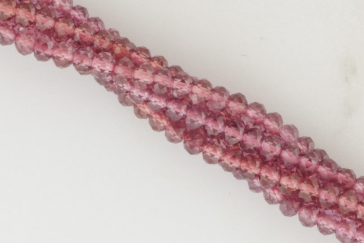 Rhodolite Garnet 3mm Faceted Rondelles