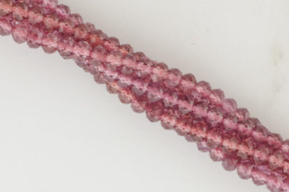 Rhodolite Garnet 3mm Faceted Rondelles