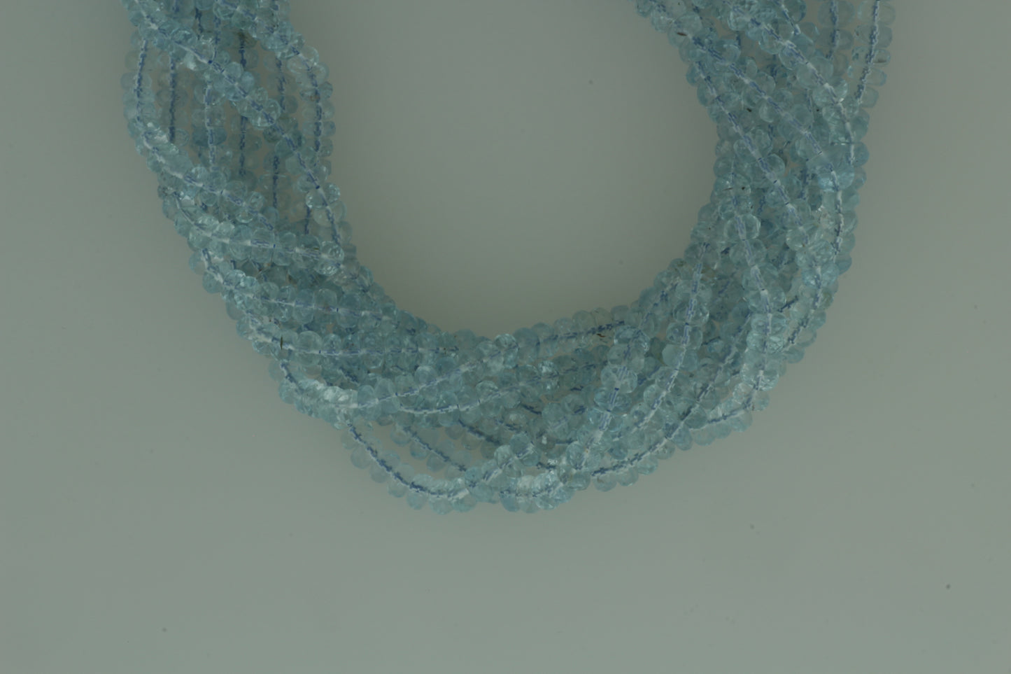 Blue Aquamarine 5mm Faceted Rondelles