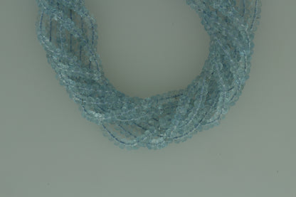 Blue Aquamarine 5mm Faceted Rondelles