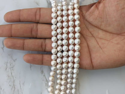 White Freshwater Pearl 8mm Baroque