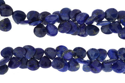 Royal Blue Lapis Lazuli 12mm Faceted Heart Shaped Briolettes