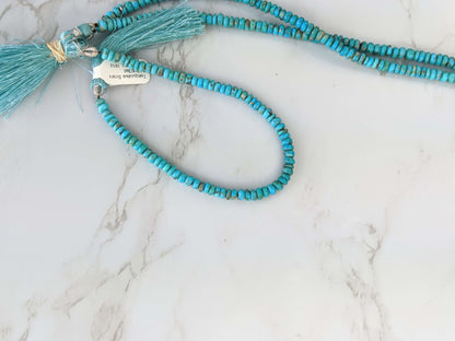 Natural Light Blue Turquoise 5mm Smooth Rondelles