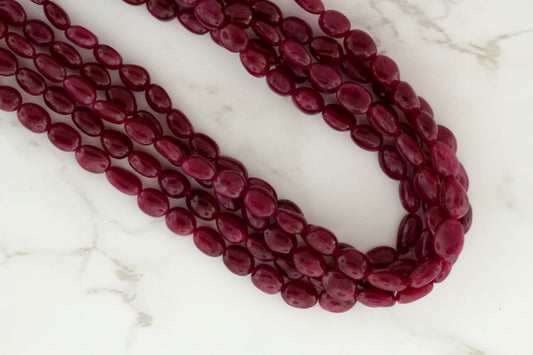 Red Ruby 6x4mm Smooth Nuggets