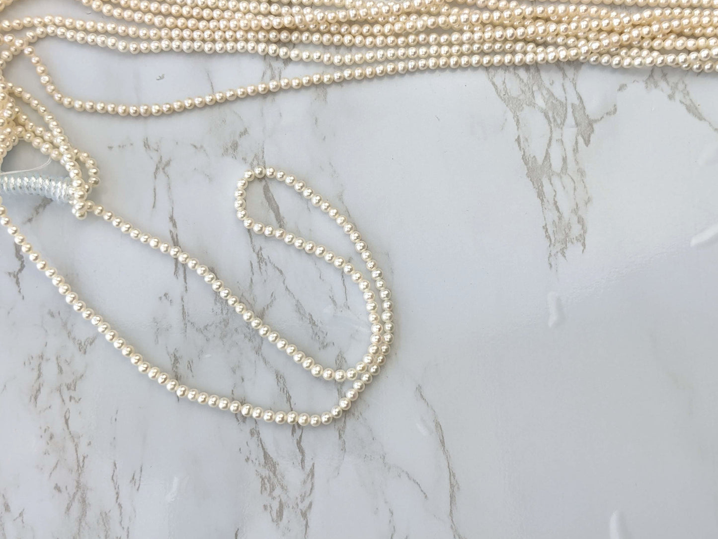 White Freshwater Pearl 3mm Smooth Rounds