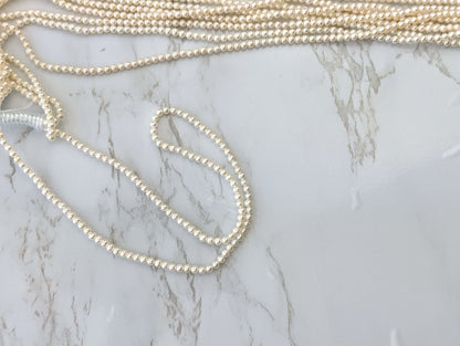 White Freshwater Pearl 3mm Smooth Rounds