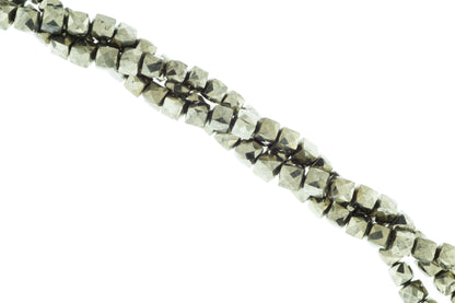 Natural Pyrite 6mm Faceted Cubes