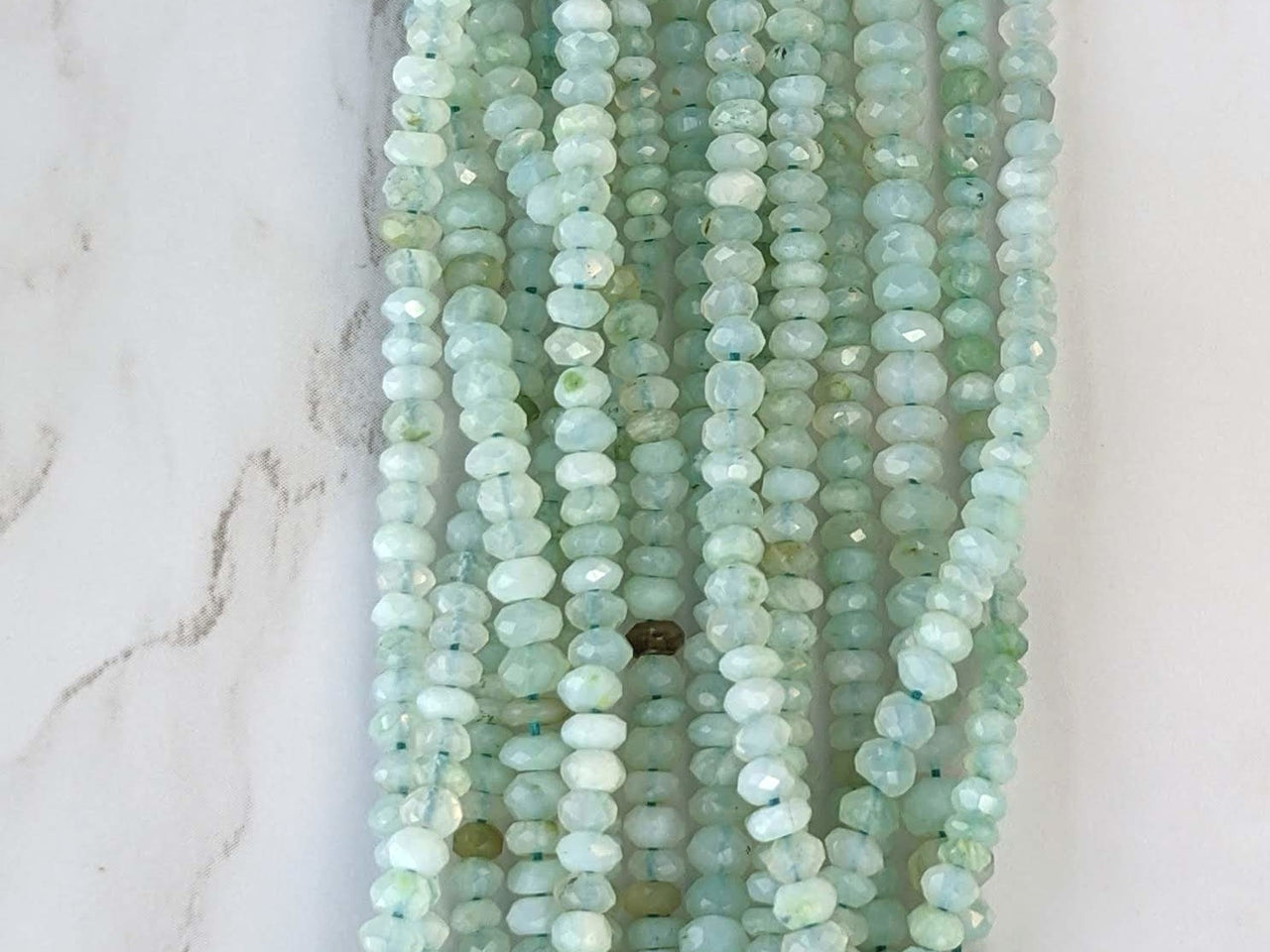 Peruvian Opal 3mm Faceted Rondelles
