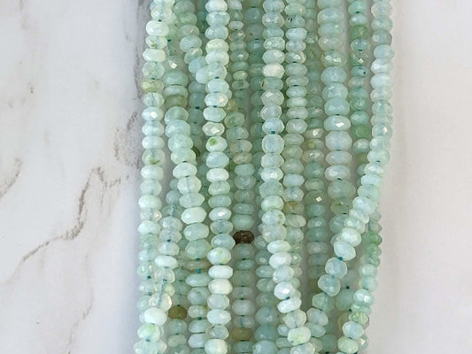 Peruvian Opal 3mm Faceted Rondelles