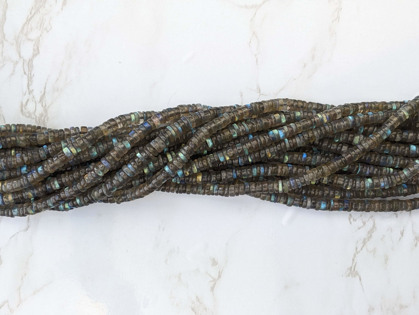 Blue Labradorite 6mm Smooth Tires