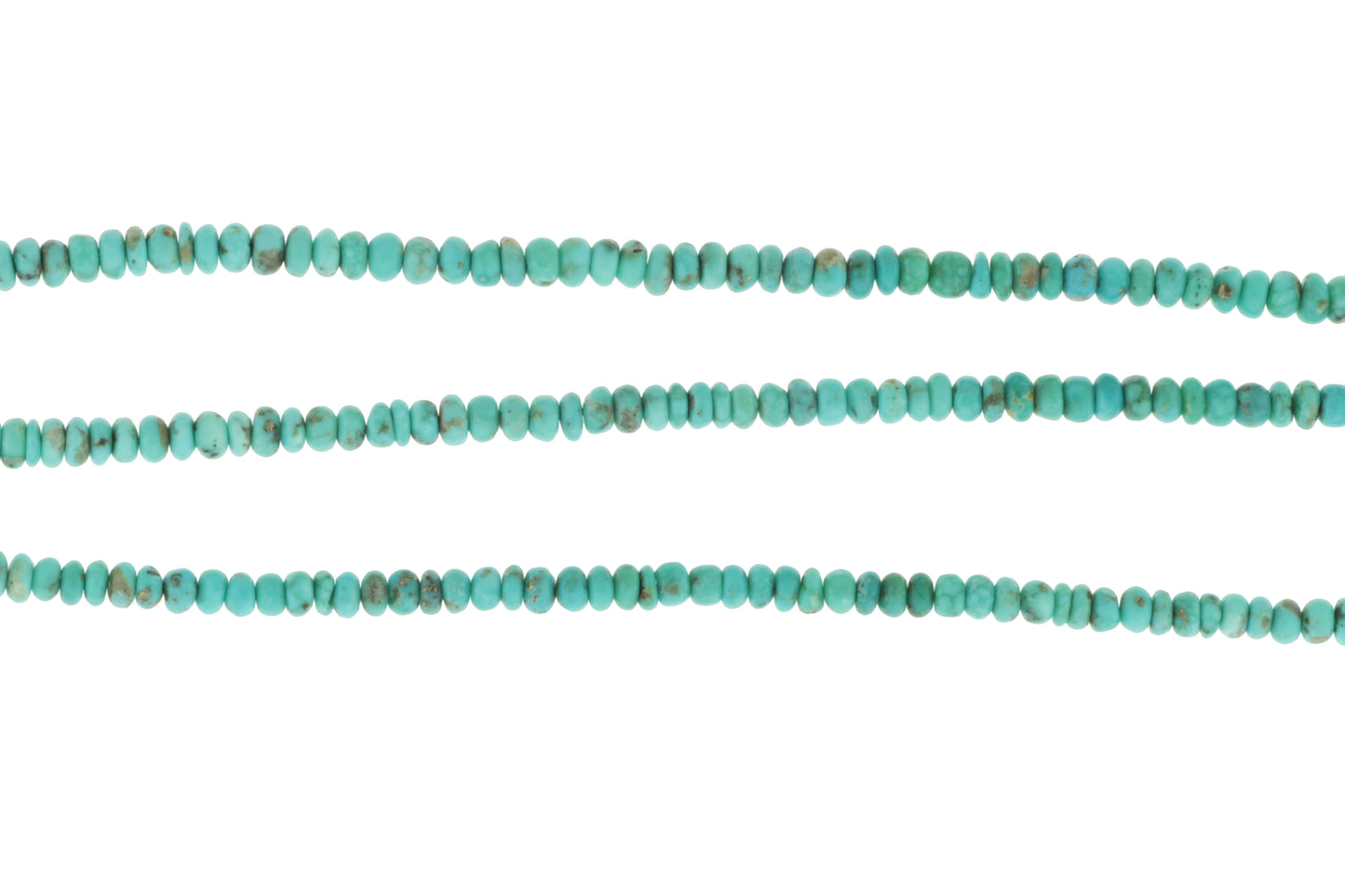 Natural Light Blue Turquoise 3.5mm Smooth Rondelles