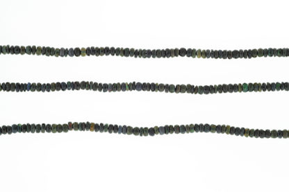 Black Ethiopian Opal 3.5mm Faceted Rondelles