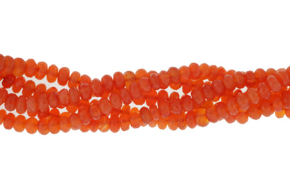 Orange Carnelian 7mm Faceted Rondelles